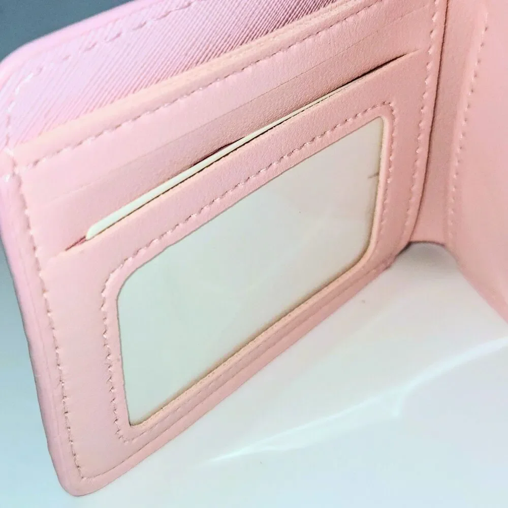 HELLO KITTY Wallet Kawaii Accessory Compact ID Window Button Closure NEW NWT